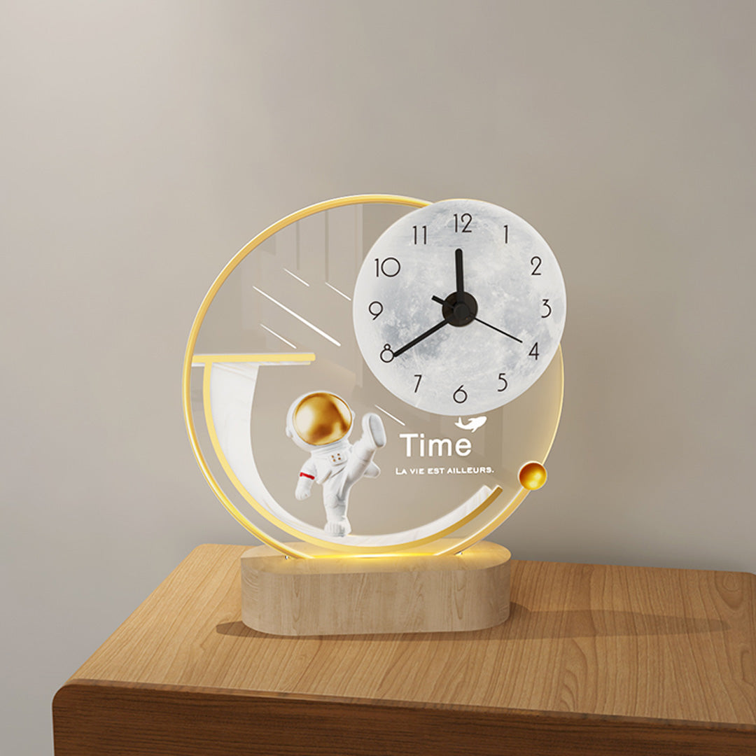 Lampada da scrivania creativa con orologio