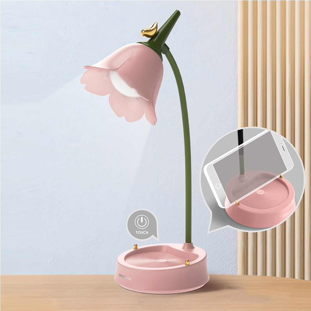 Lámpara de escritorio linda flor