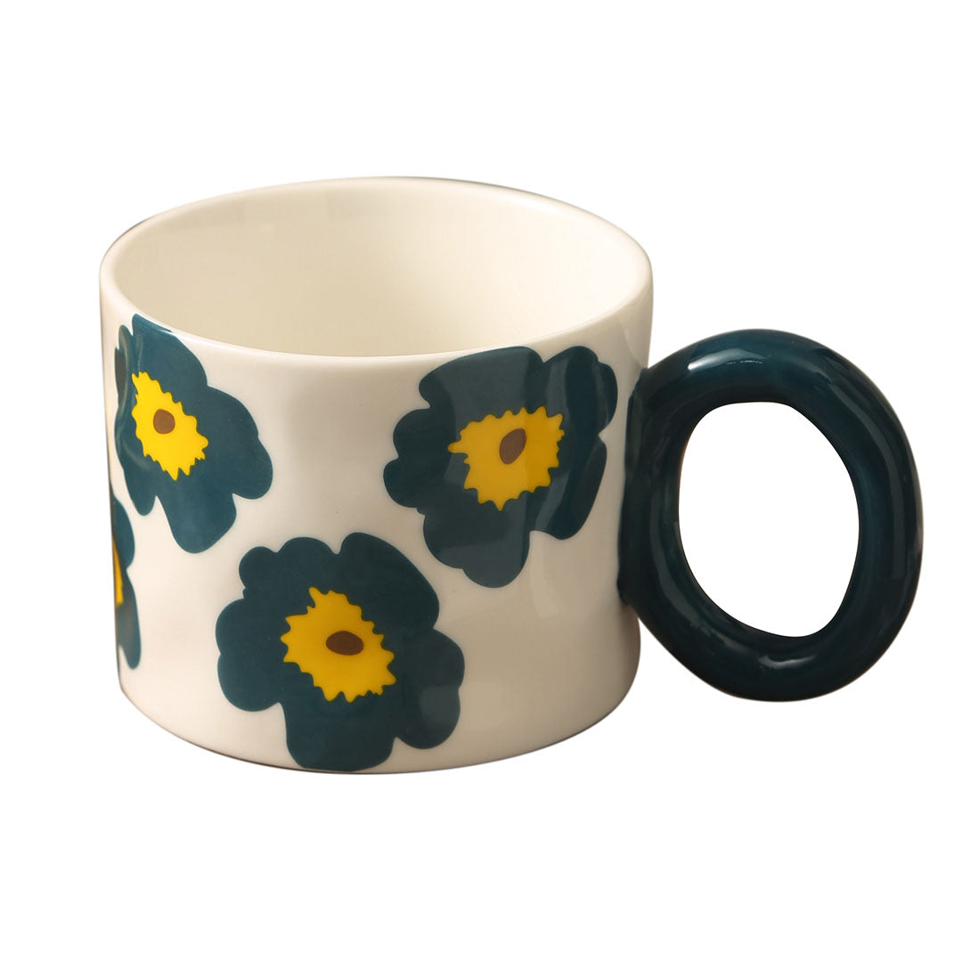 Poppy Flower Ceramic Mug