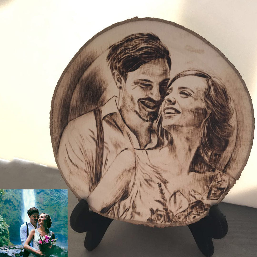 Personized Photo On Wood - Handmade