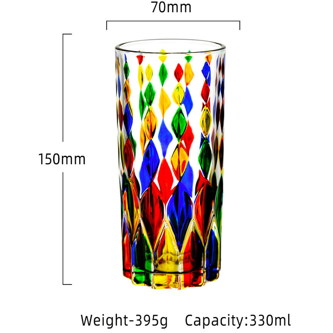 Taza creativa colorida del arco iris