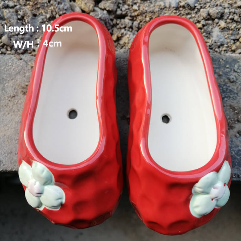 Zapatos creativos Maceta de cerámica