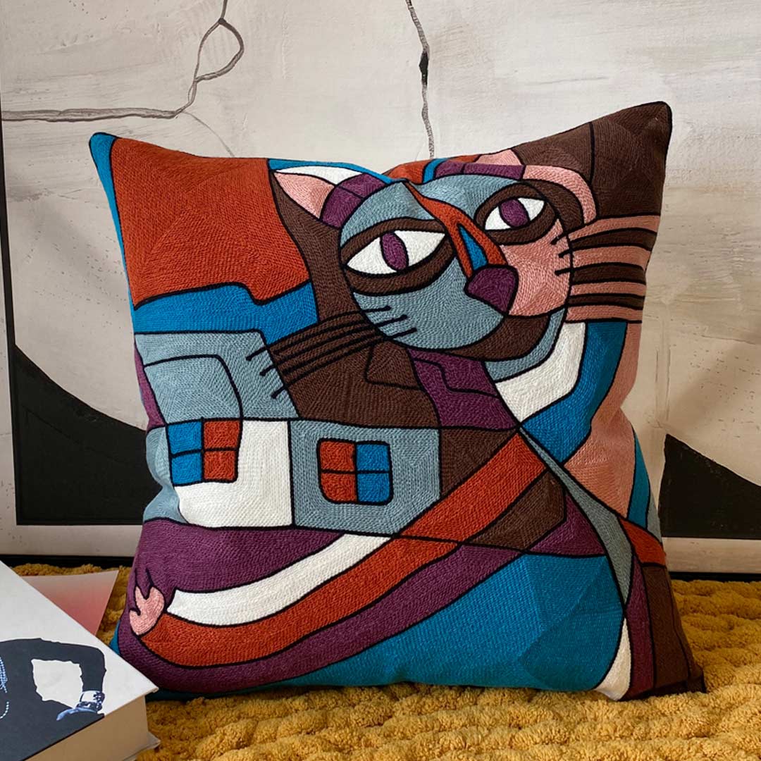 Taies d'oreiller d'art abstrait moderne (0215)