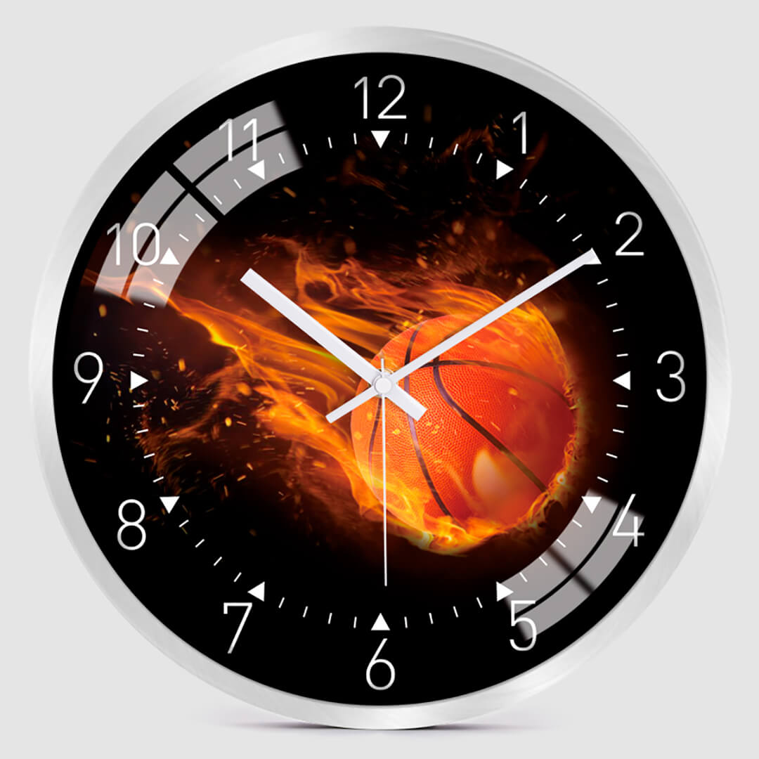 reloj de pared de baloncesto creativo
