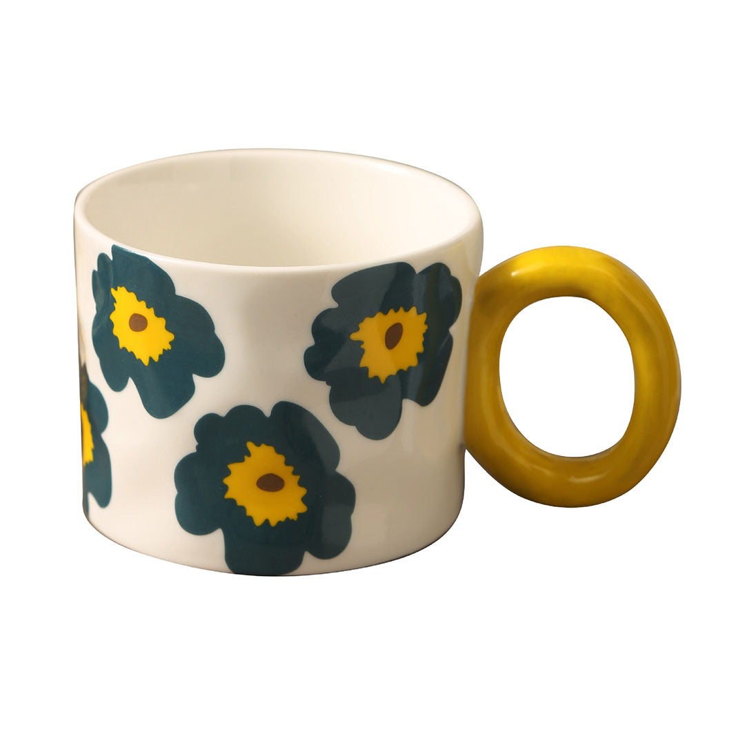 Poppy Flower Ceramic Mug