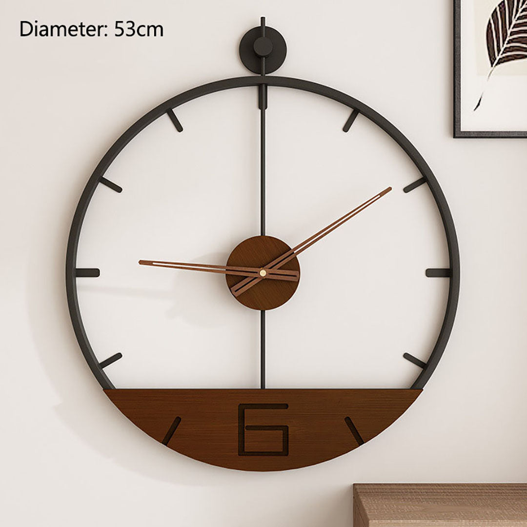 Reloj de pared de arte de hierro retro simple