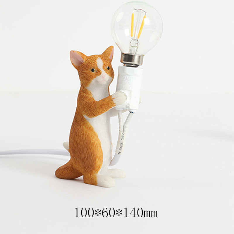 Lampada da tavolo a LED con gatto carino