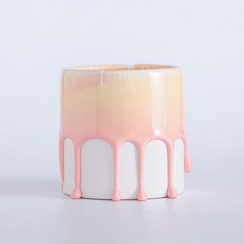 Sweet Dream Hand-made Desktop Drip Glaze Planters