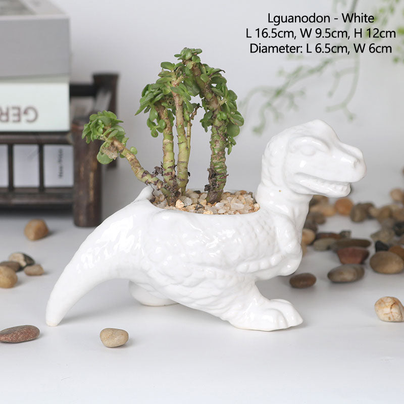 Maceta de dinosaurio para plantas suculentas