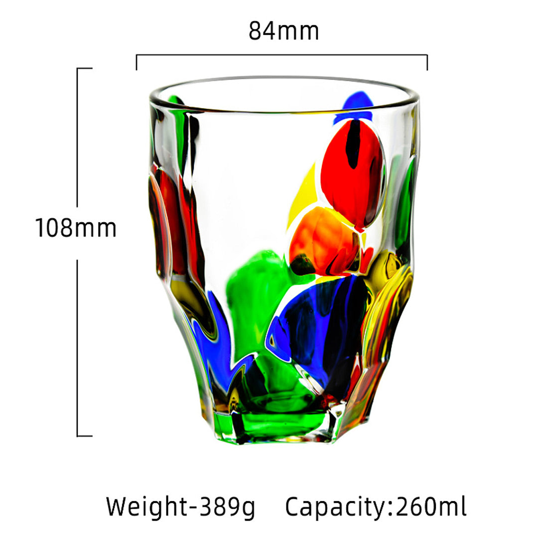 Taza creativa colorida del arco iris