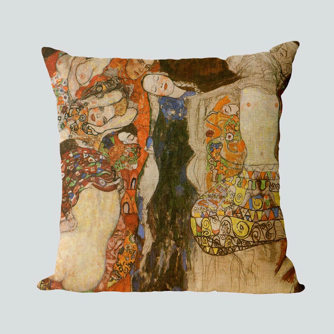 Housses de coussin inspirées de Gustav Klimt