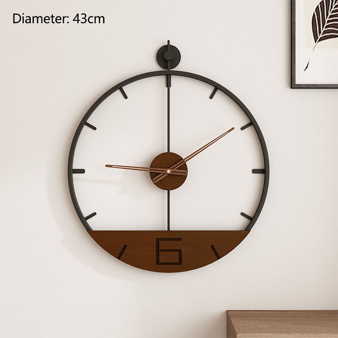 Reloj de pared de arte de hierro retro simple