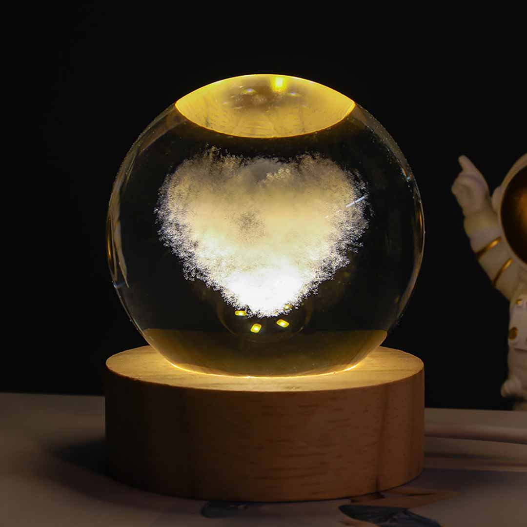 Inside Carved Crystal Ball Night Light