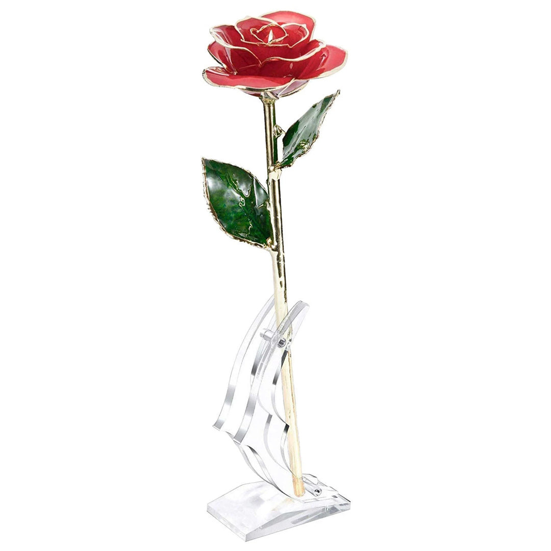 Rosa de oro de 24 quilates.