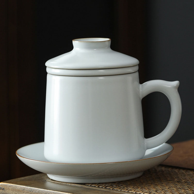 The Premium 'Ru' Kiln Tea Cup 4-Piece Set