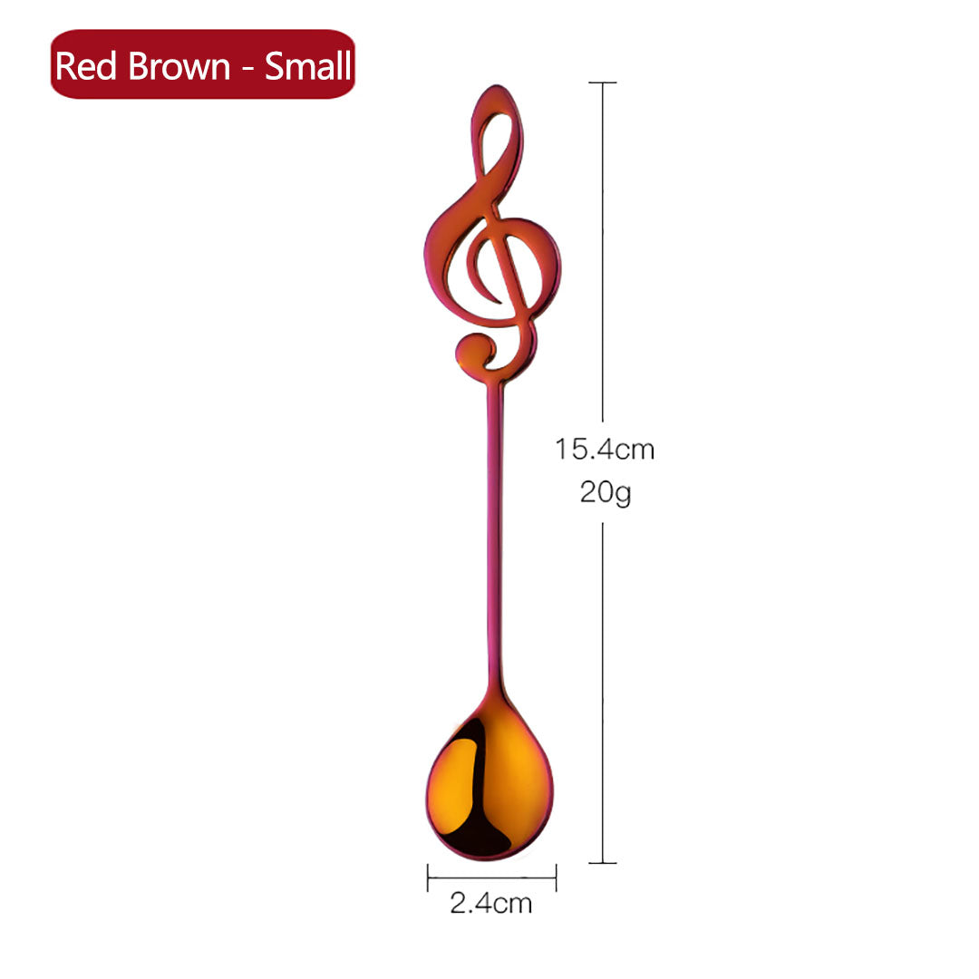 Cuillère à notes de musique en acier inoxydable 304