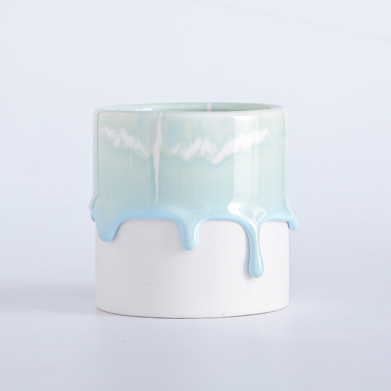 Sweet Dream Hand-made Desktop Drip Glaze Planters