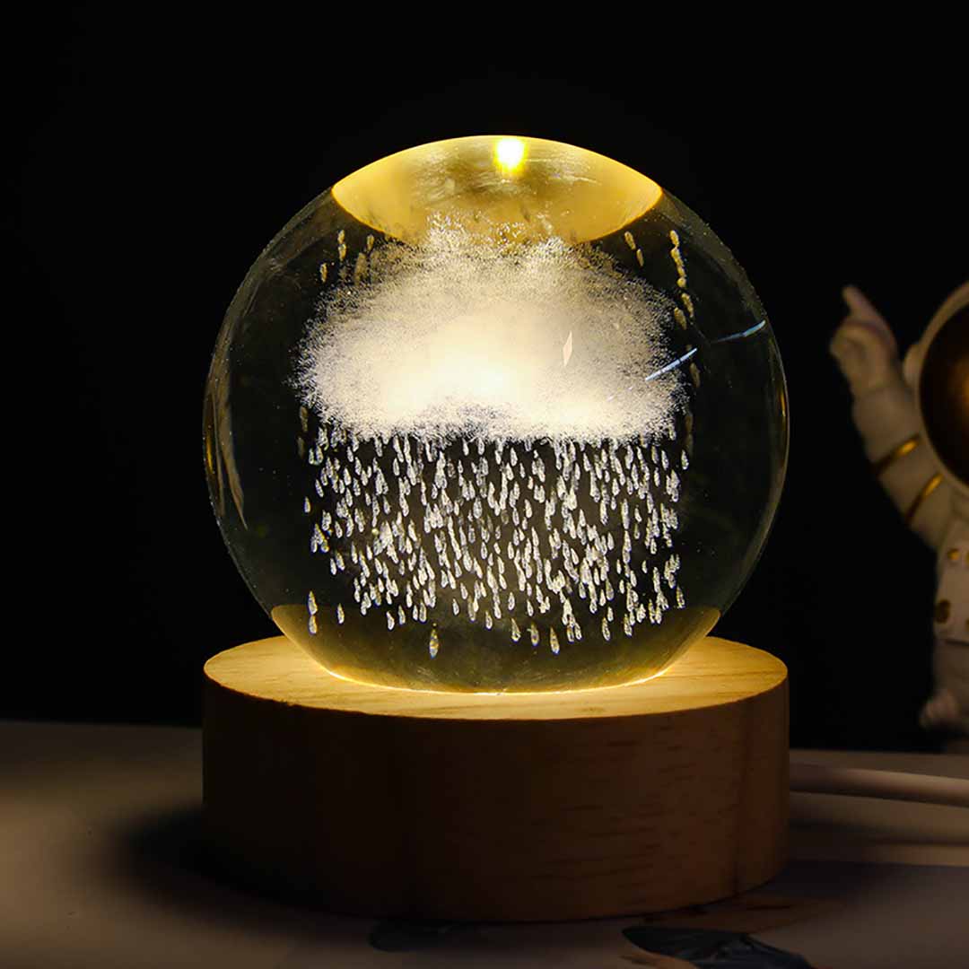 Inside Carved Crystal Ball Night Light