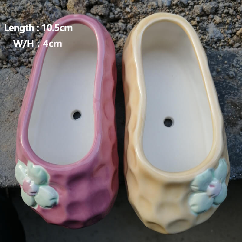 Zapatos creativos Maceta de cerámica