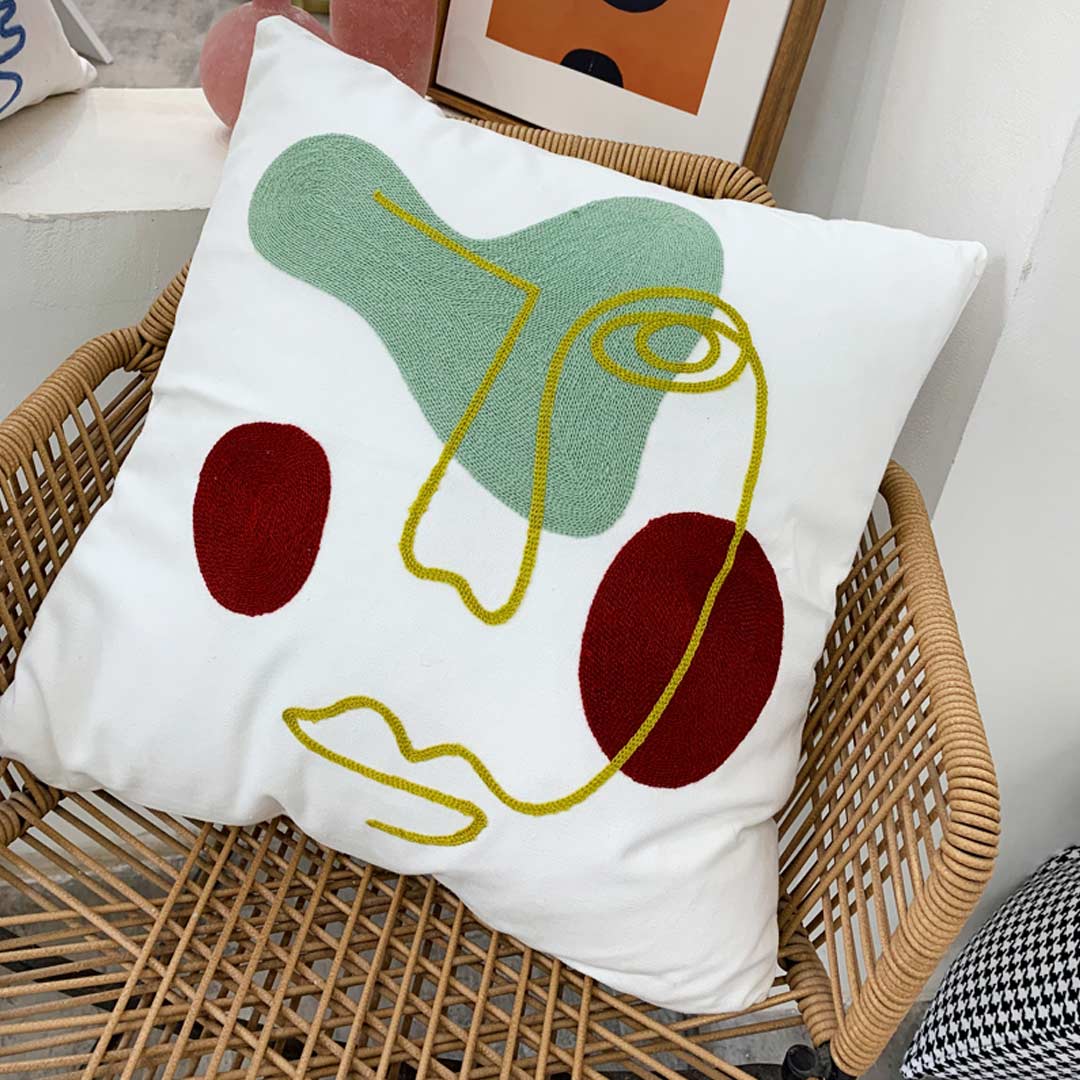 Abstract Embroidery Cushion Covers