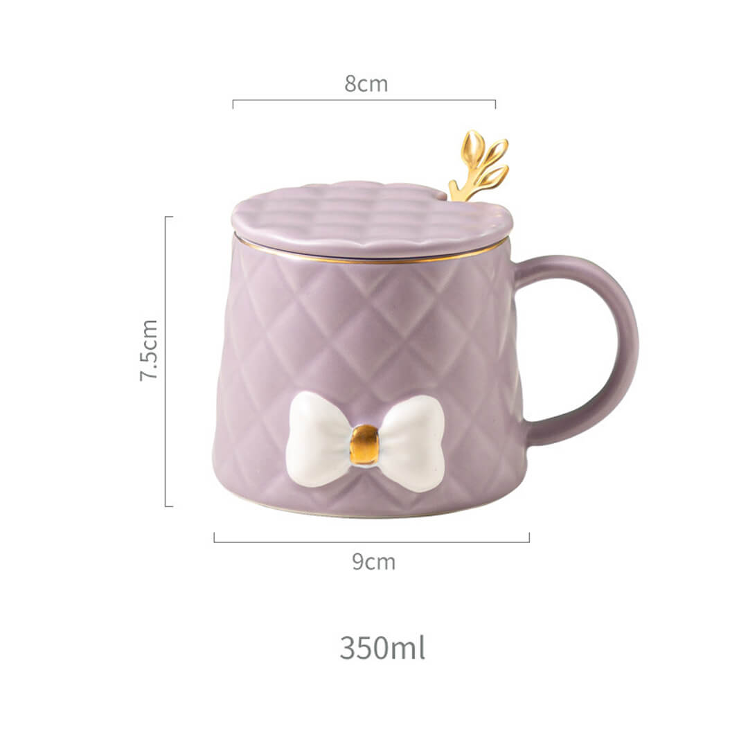 Handmade Bow Embossed Mug