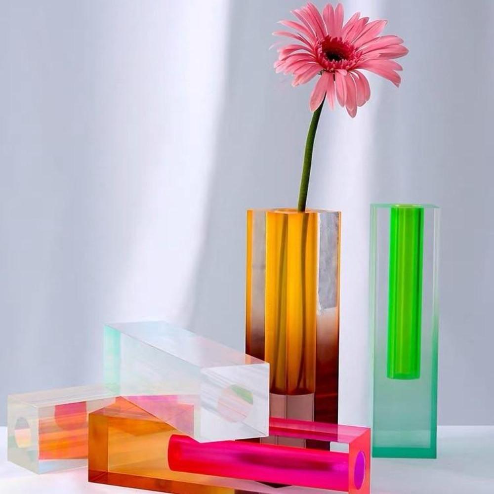 Neon Acrylic Pipe Vase Set (4pcs)
