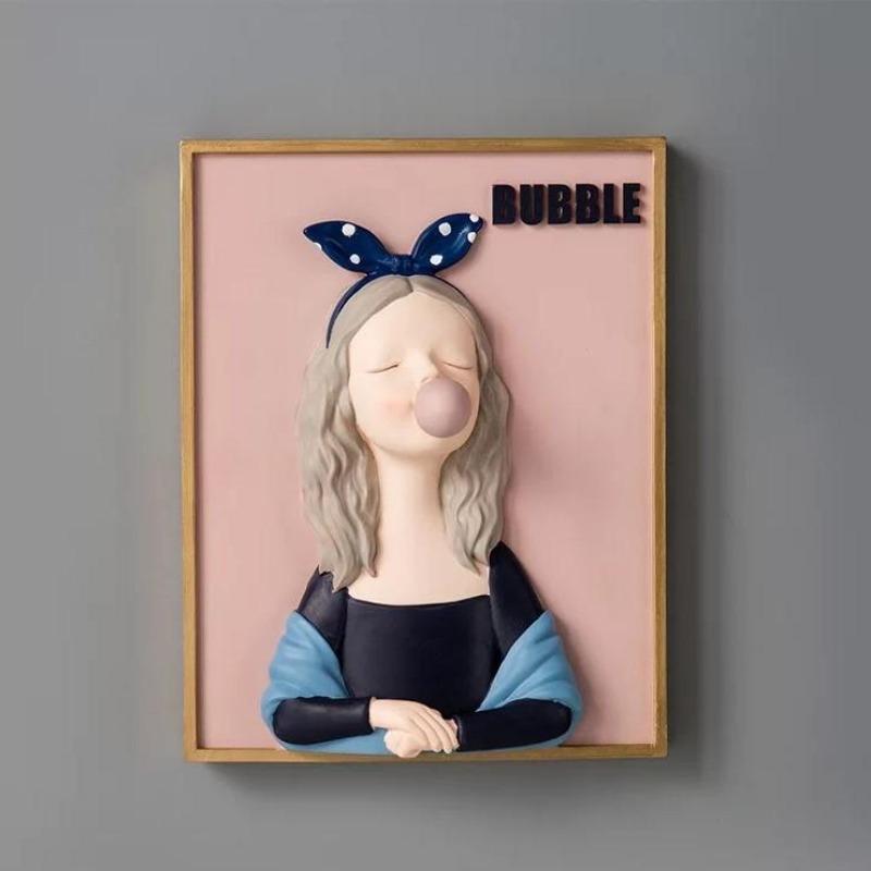 Bubblegum 3D-Wandmalerei