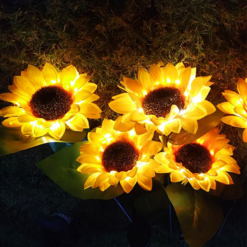 2er-Pack Solarbetriebenes Sonnenblumenlicht