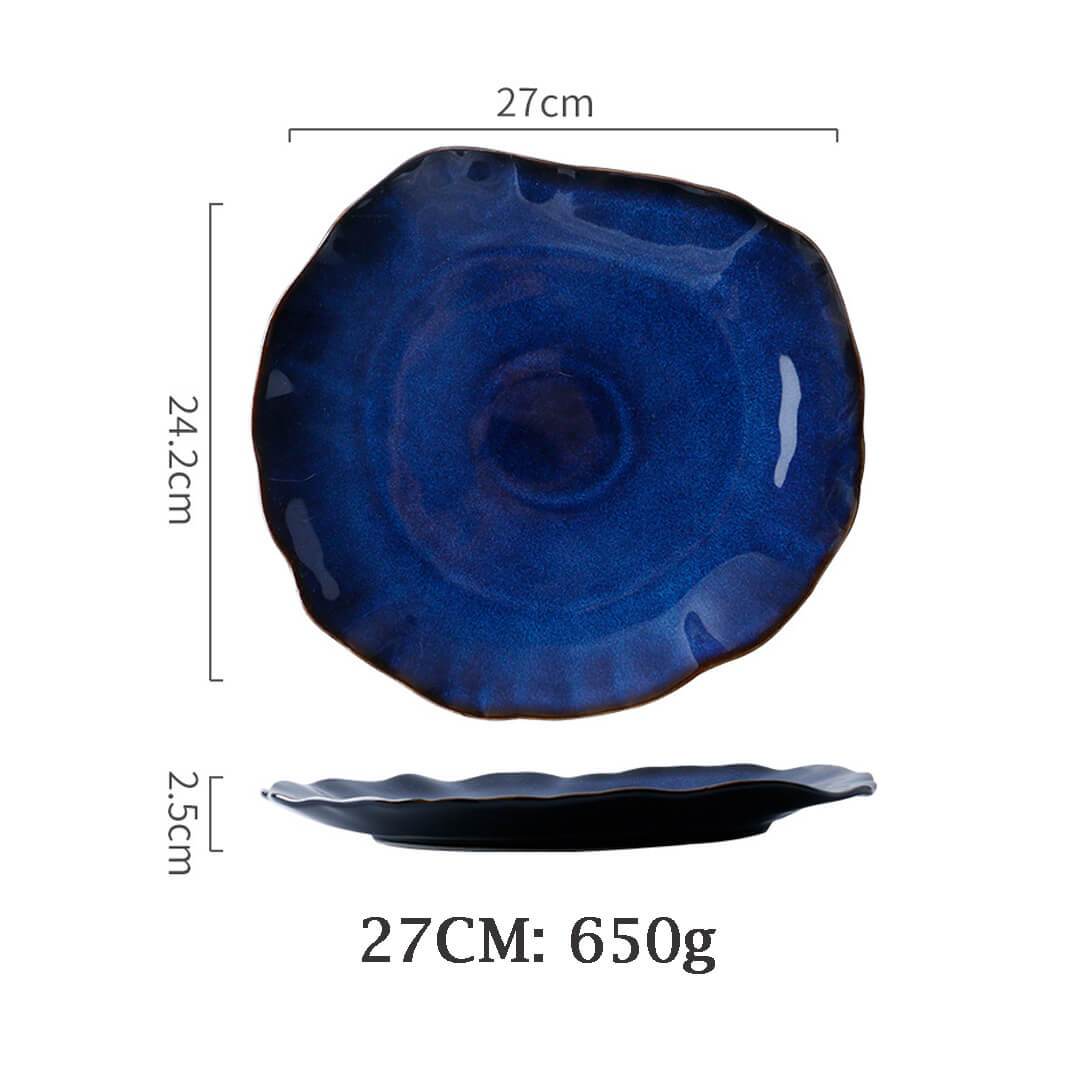 Plato de plato de cerámica irregular