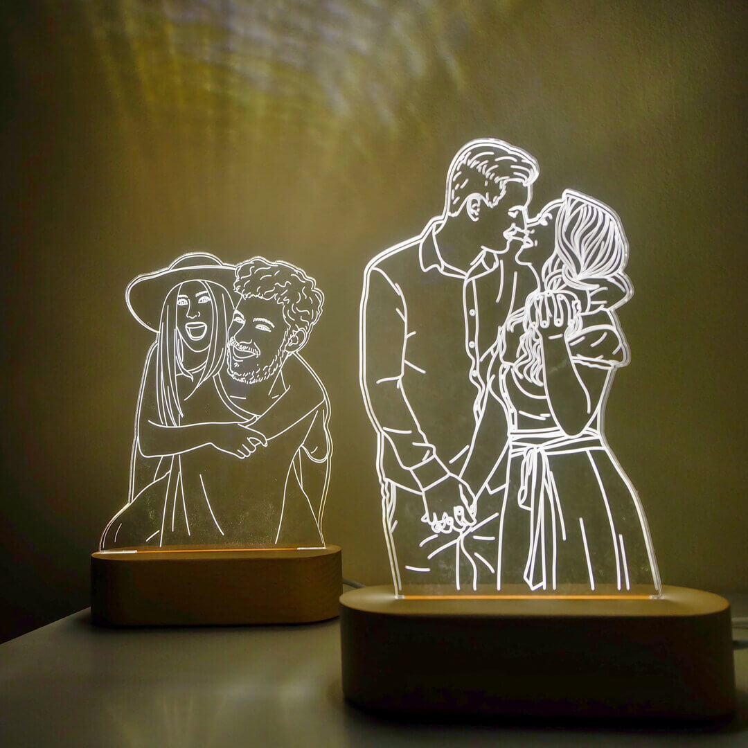 Lampada 3D per foto personalizzate