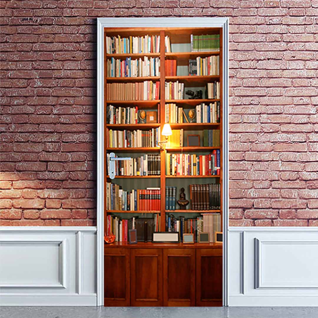 3D Book Door Mural Stickers