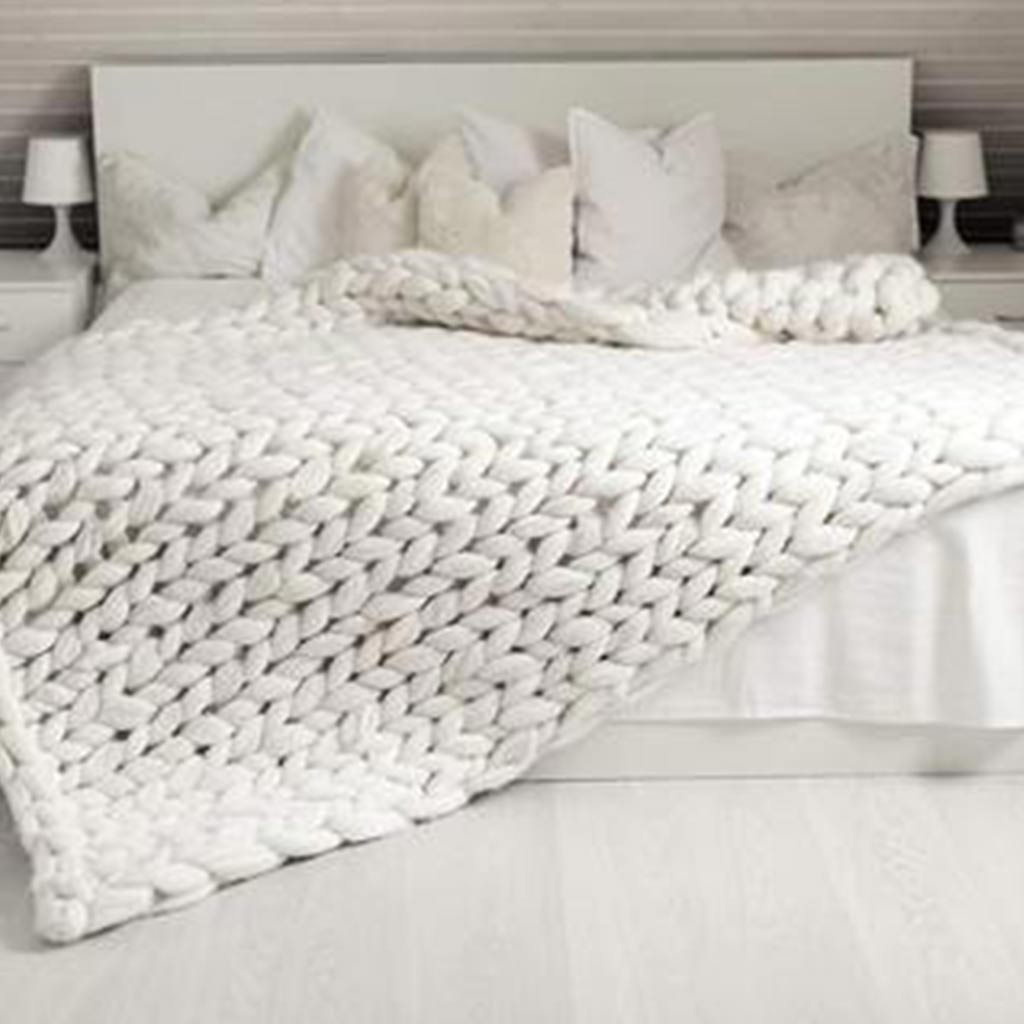 Chunky Knitted Blanket