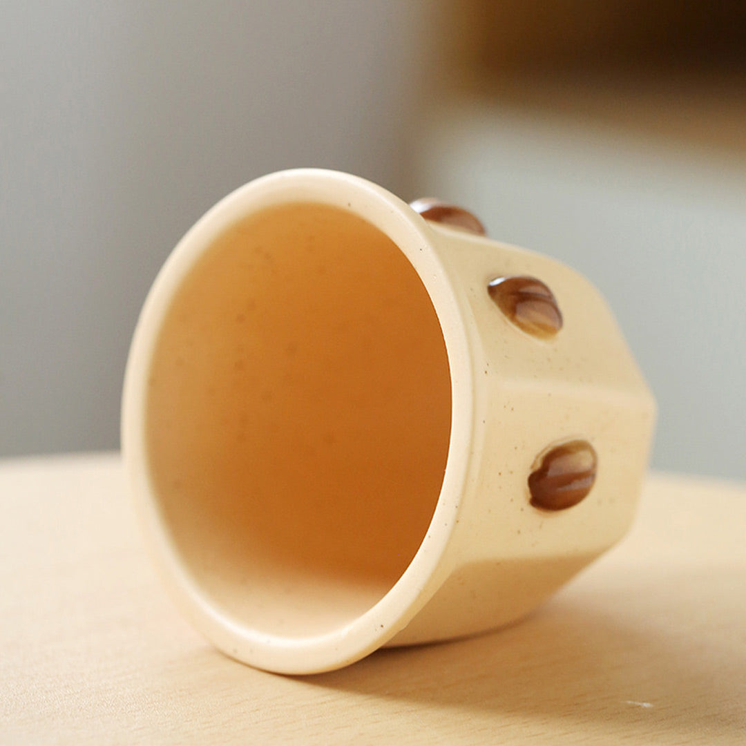 Creative Coffee Bean Design Ceramic Coffee Cup