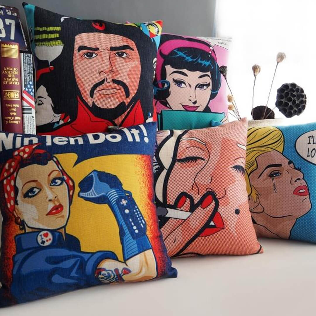 Funda de almohada Monroe creativa moderna