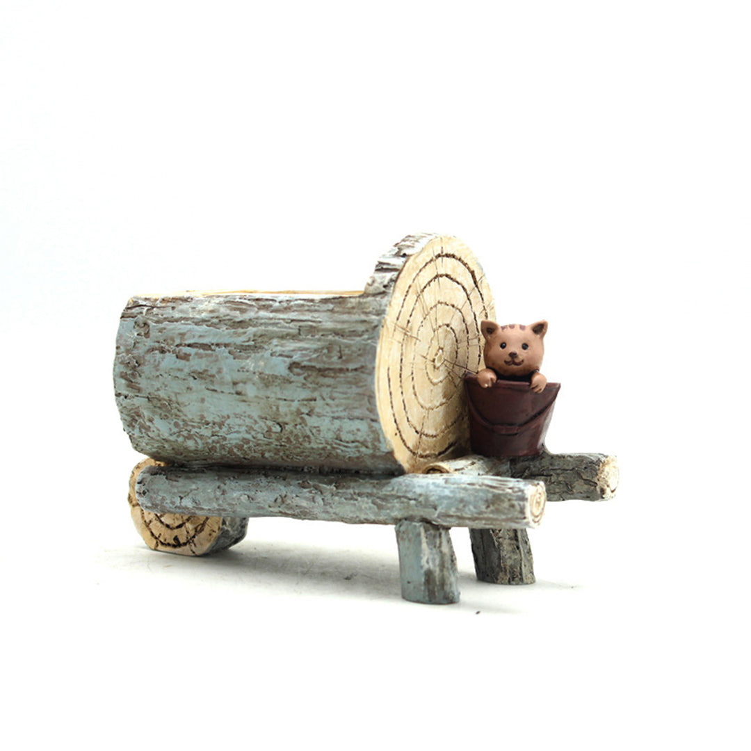Simulation Woodgrain Plant Pot