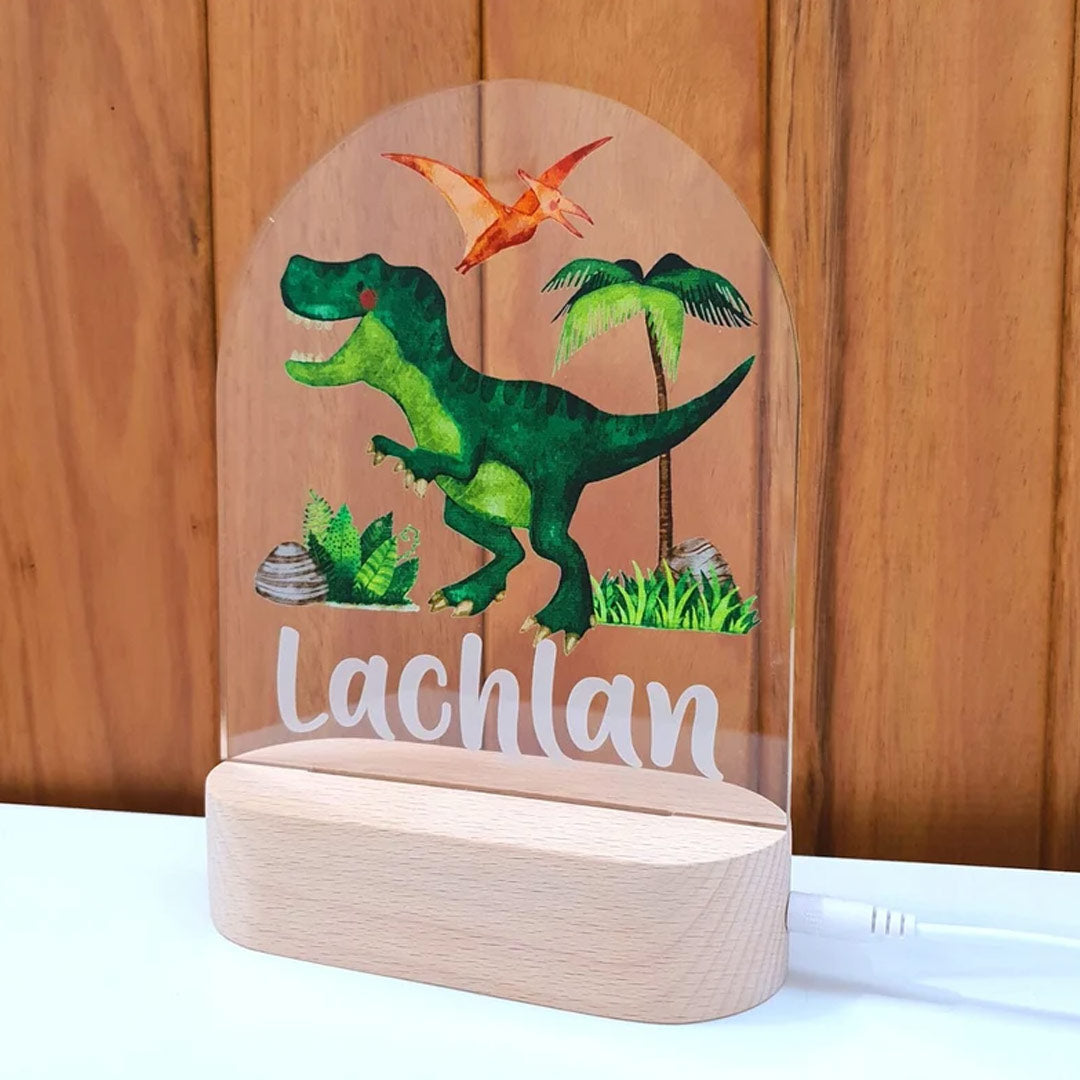 Personalized Dinosaur Night Light