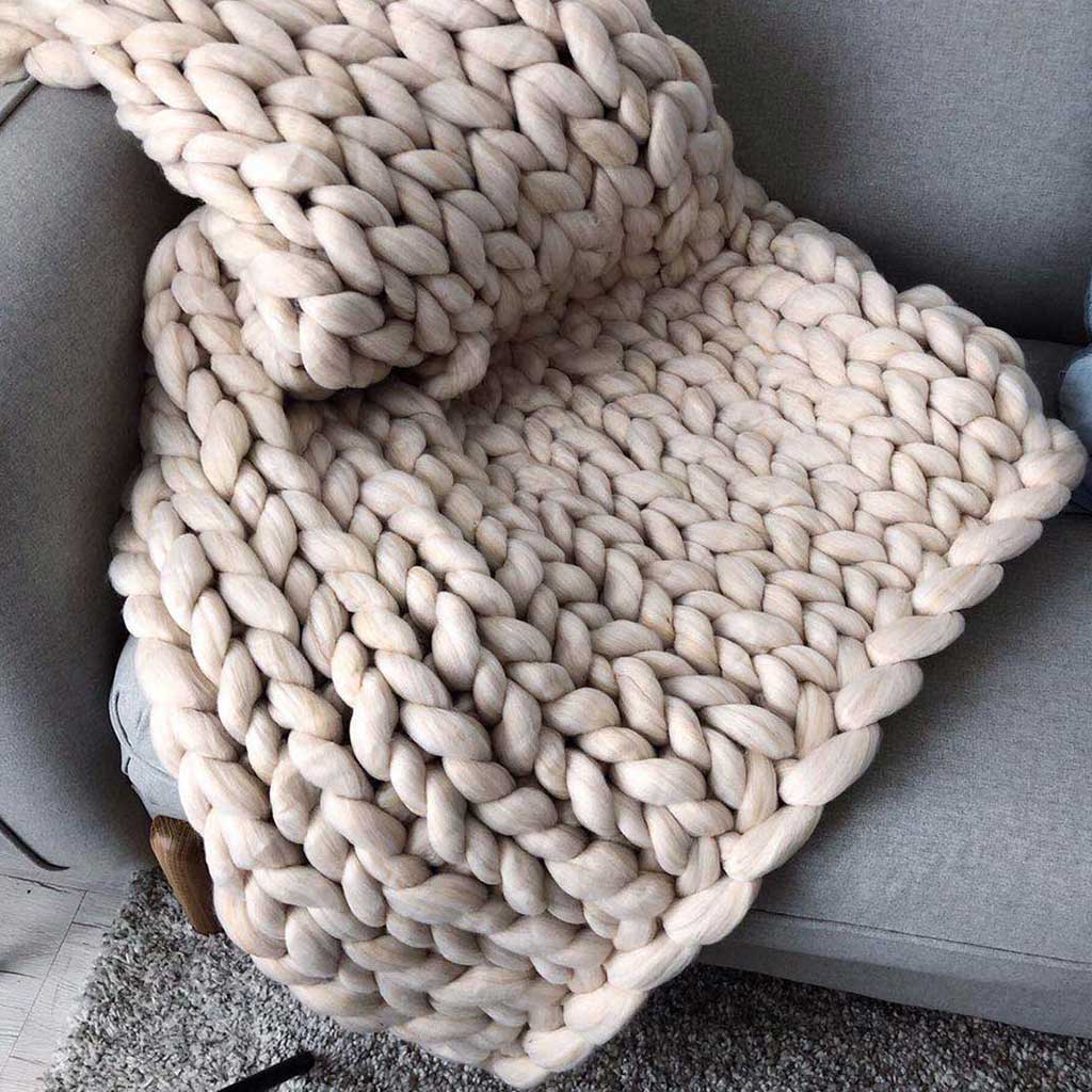 Couverture tricotée épaisse