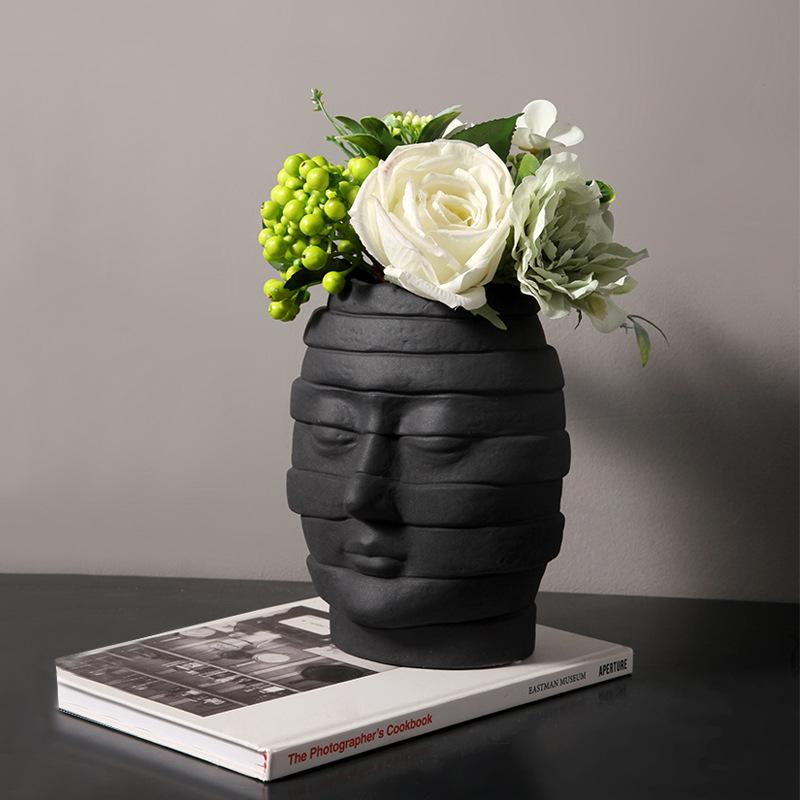 Creative Art Human Head Shape Vase