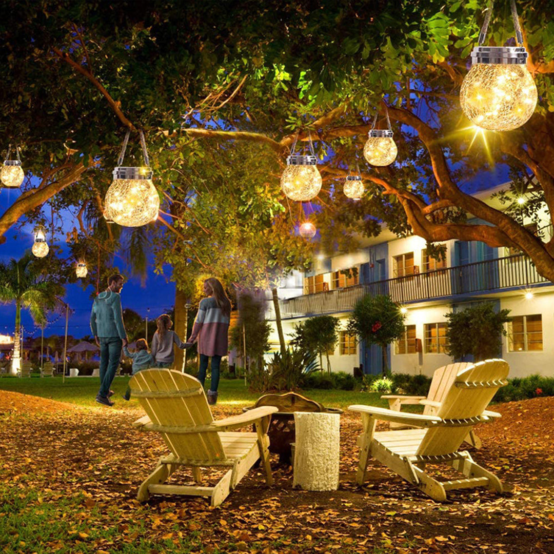 Solar Starry Fairy Glass Mason Jar Lantern