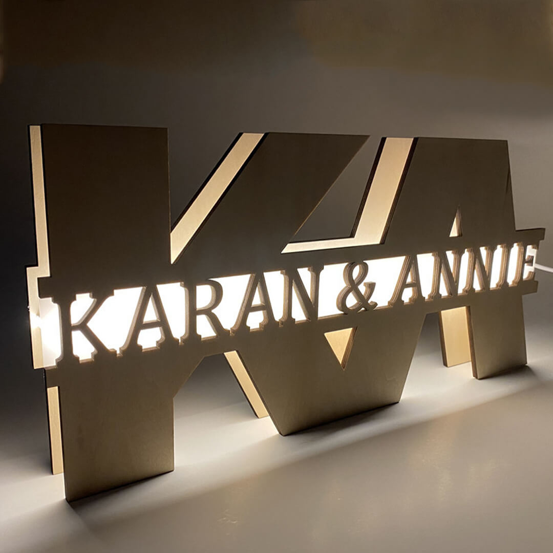 Lámpara de letras personalizadas personalizadas