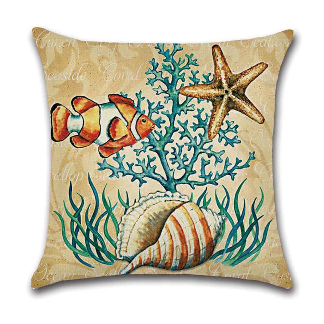 Housses de coussin vie marine