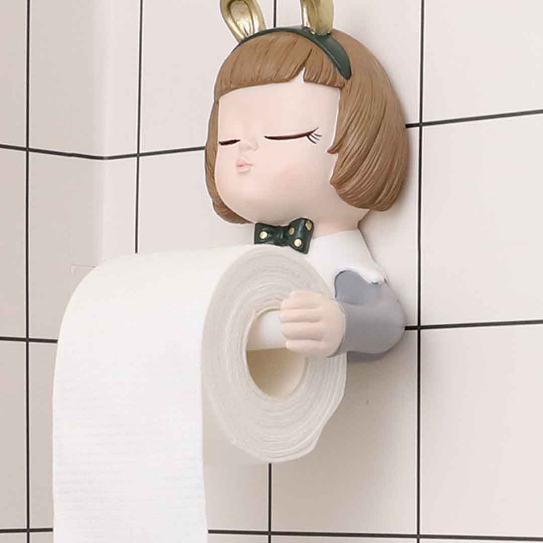 Adorable Girl Roll Paper Holder