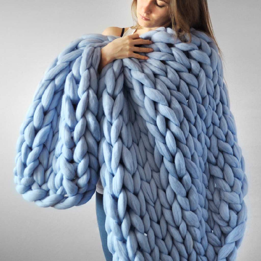 Chunky Knitted Blanket