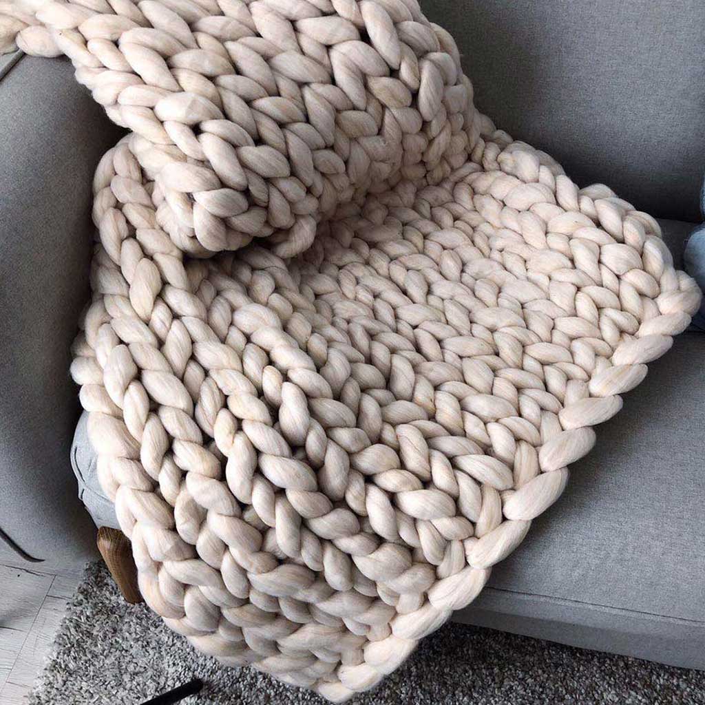 Chunky Knitted Blanket