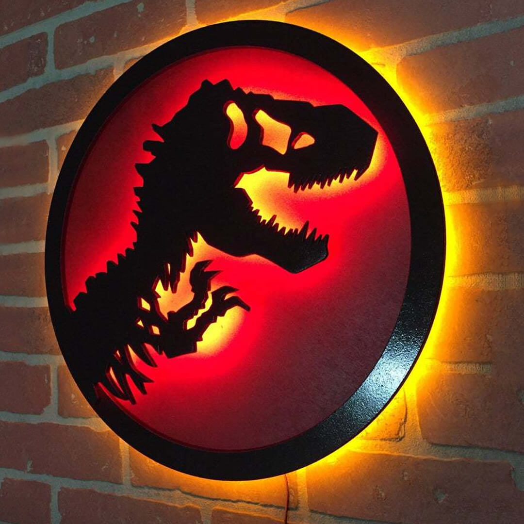 Aplique LED de dinosaurio