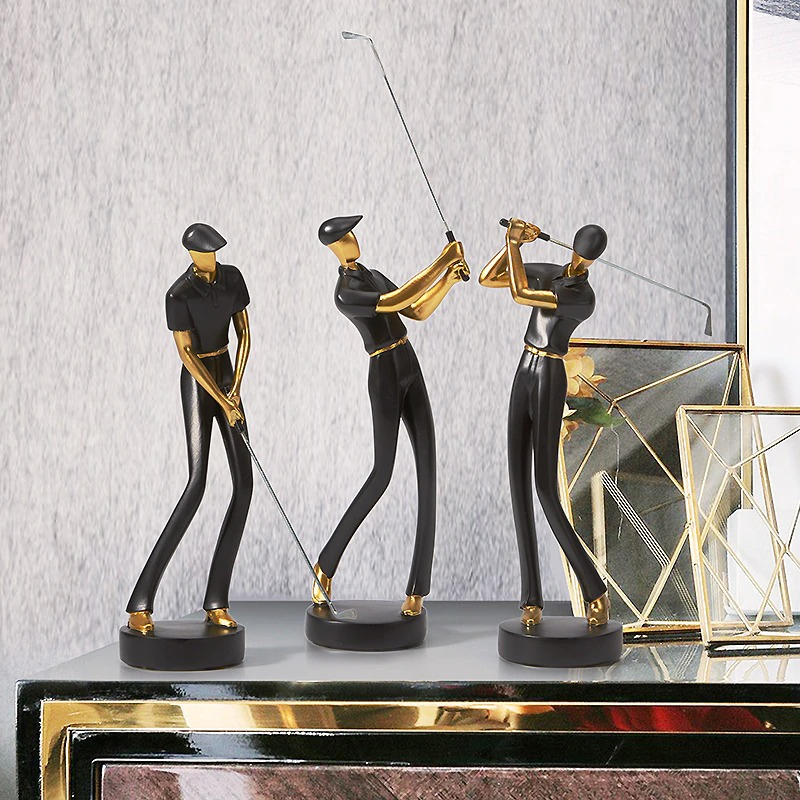 Figuras modernas de golfistas