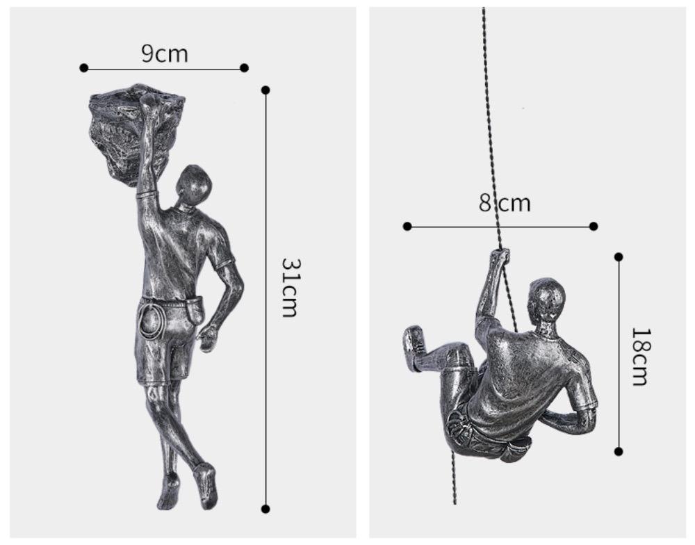 Uomo di arrampicata in stile industriale