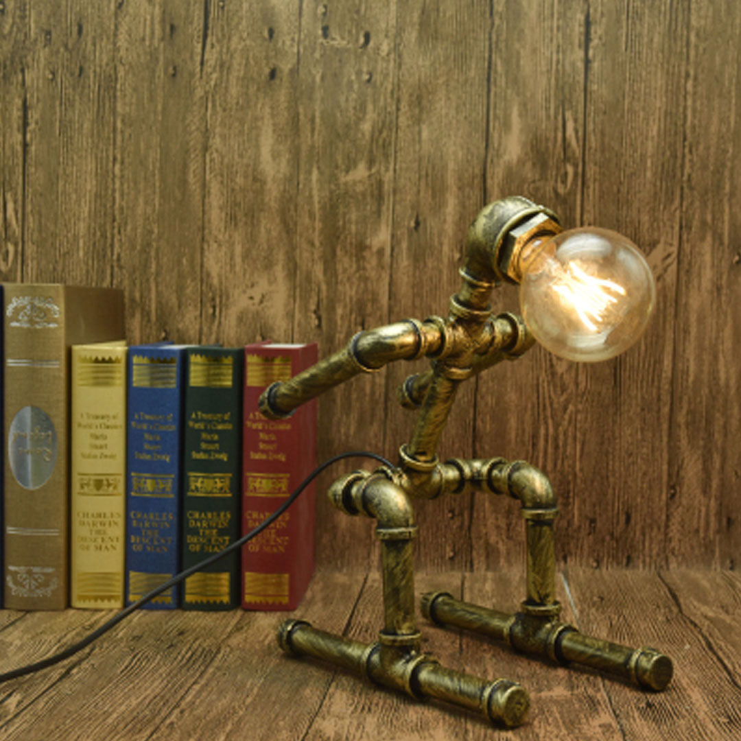 Loft Creative Pipe Robot Table Lamp