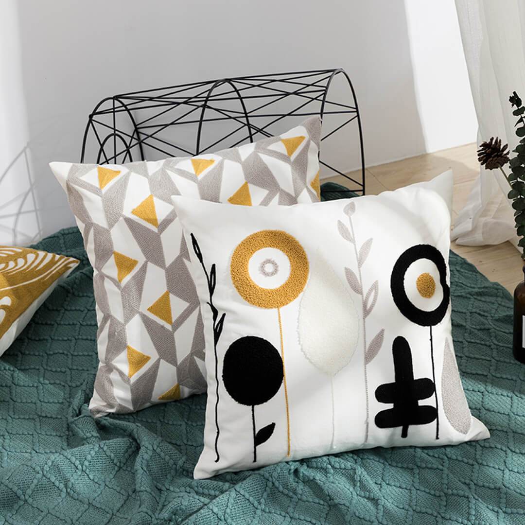 Coussin d'oreiller brodé