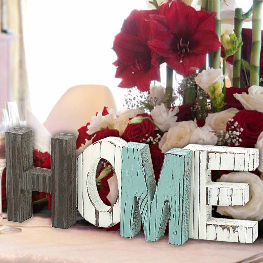 Rustic Wood Home Sign Decor